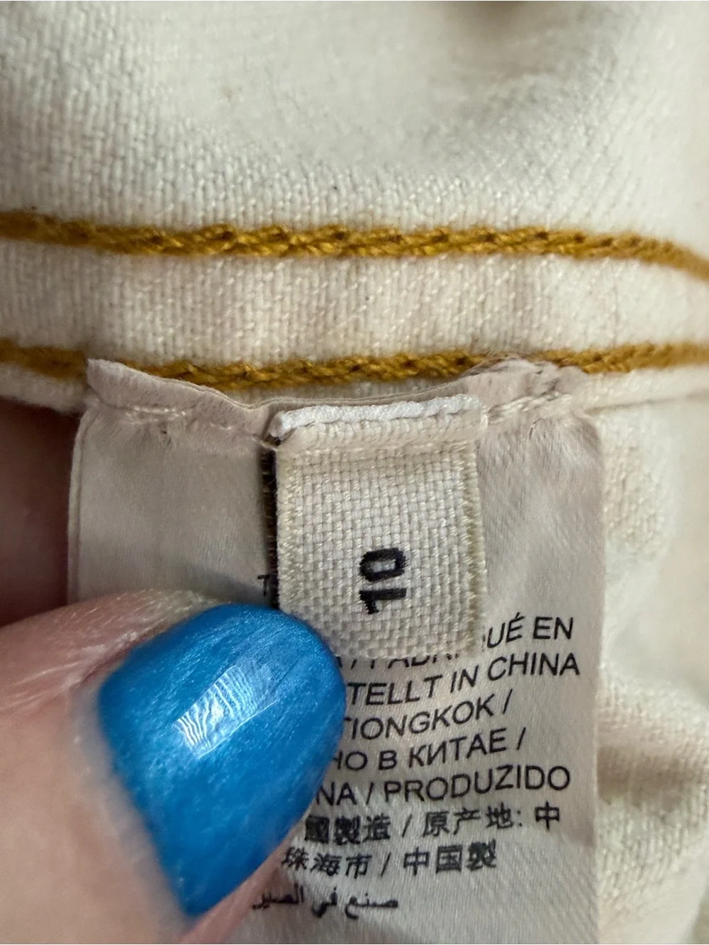 Tory Burch Denim Like Cream Color Full Front Snap Closure Shirt Dress | EUC